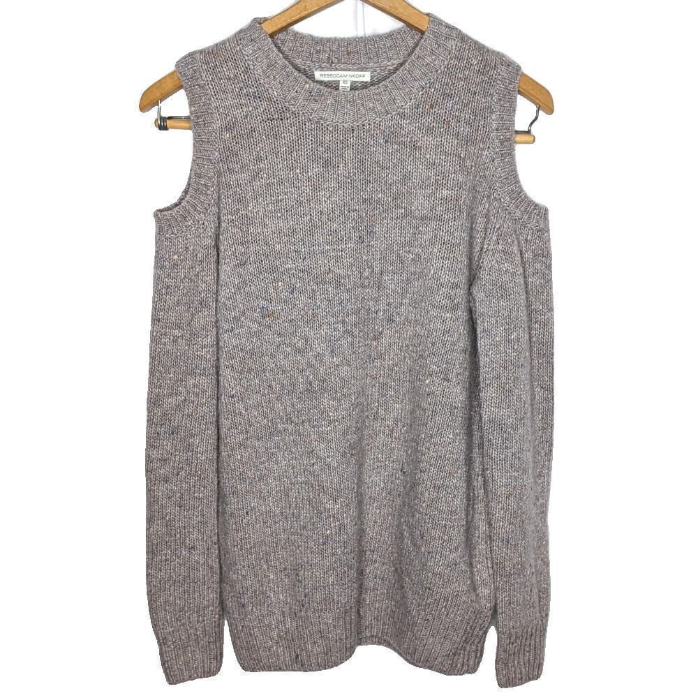 Rebecca Minkoff Knitwear Cold Shoulder Sweater Long Sleeve Grey Size XS